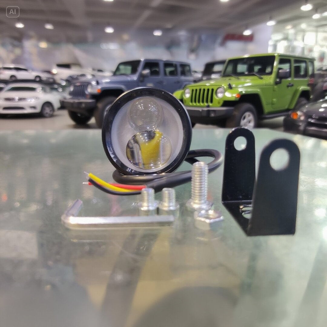 1 Pc Universal HJG Mini Projector Fog Light S80 Lite With Dual Color White/Yellow