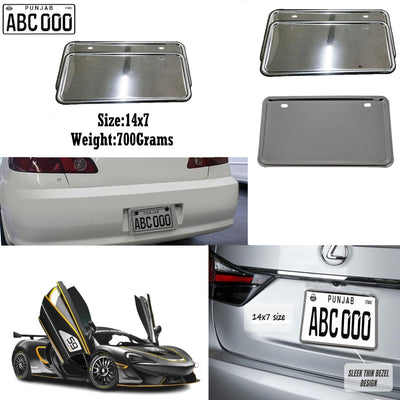 2 Pcs Set Universal Stainless Steel Metal Number Plate (Large)