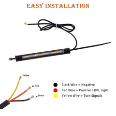 2pcs Set Car Side Mirror Indicator Lights Dual Colour Yellow - White