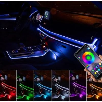 Universal Car 5 Pcs Ambient Light Car Interior Decoration Multi Colour Light For Car With APP Control