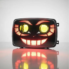 Bike Headlight Led Panel Joker Devil Smile Style With RGB Function For CG 125/CD 70