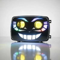 Bike Headlight Led Panel Joker Devil Smile Style With RGB Function For CG 125/CD 70