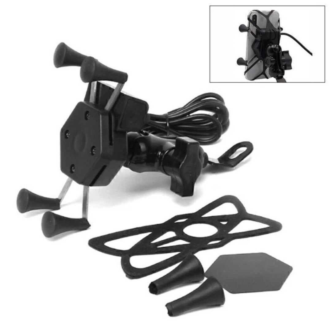 360 Degree Bike Mobile Holder with Charger (Fast Charging)