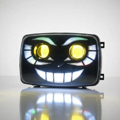 Bike Headlight Led Panel Joker Devil Smile Style With RGB Function For CG 125/CD 70