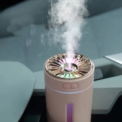 Wireless Air Humidifier Colorful lights Purifier 800mAh Rechargeable Cool Mist Maker For Car, Offices, And Home(Pink)