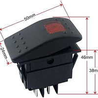 Universal Rocker Switch Button LED Light Lamp 4pin Switch