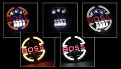 Boss Headlight Round Beam Model For Jeep Wrangler 2 Pc Set