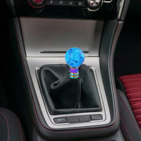 Universal Acrylic Round Ball Style Gear Shift Knob Manual Transmission Shifter Lever Stick(Blue)