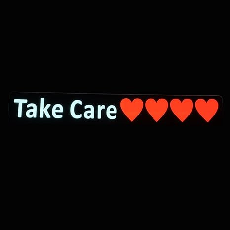 TAKE CARE LED Car Window Sticker Windshield Electric Safety Decal Decoration Sticker Auto 1 Pc