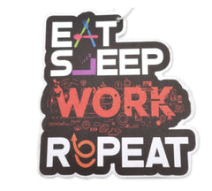 Eat Sleep Work Repeat Style Car Air Freshener Hanging Perfume Rear View Mirror Decor For Car 1 Pc