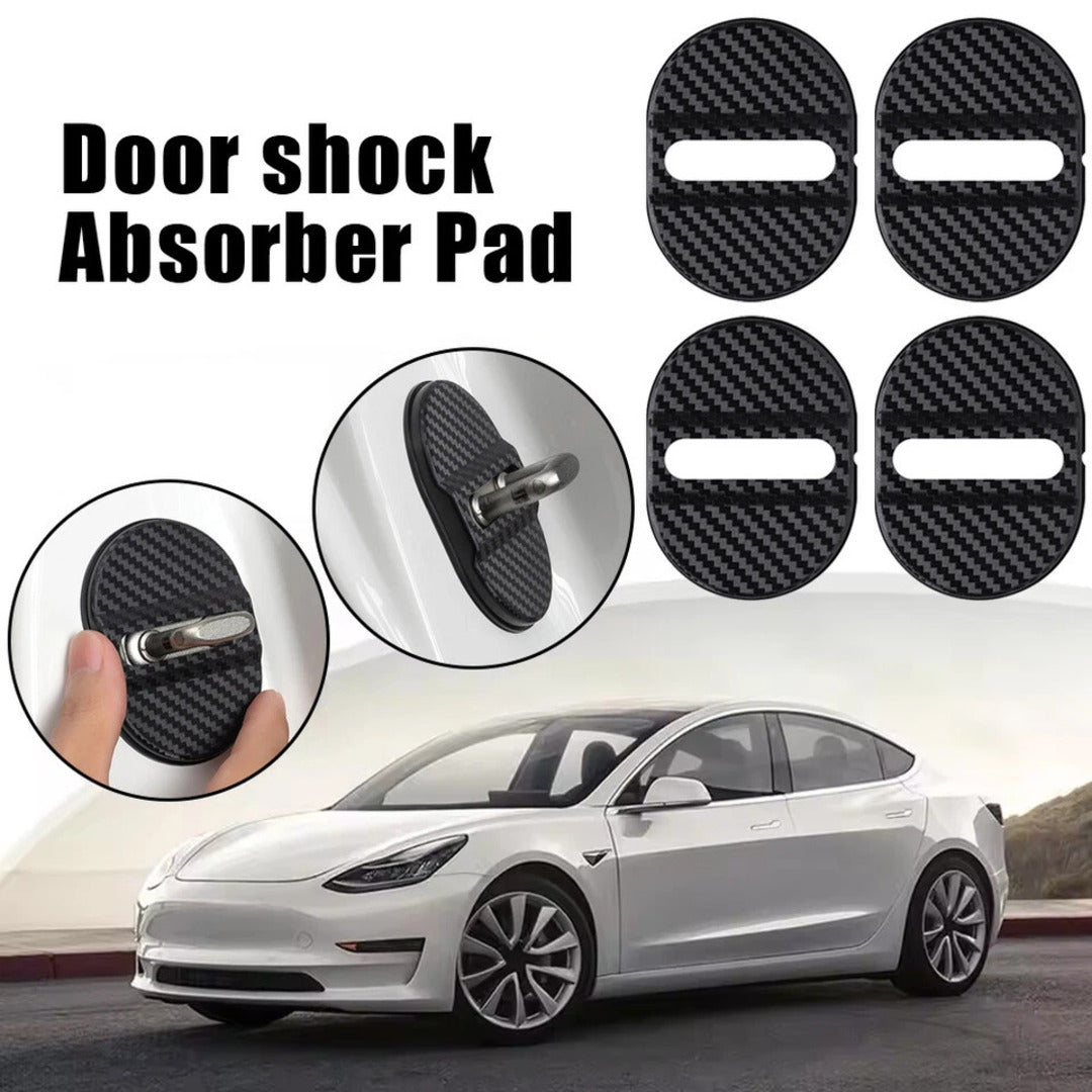 4 Pcs Set Black Car Door Lock Protection Cover Anti Rust (Black)