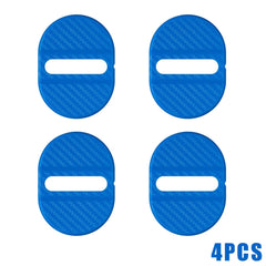 4 Pcs Set Blue Car Door Lock Protection Cover Anti Rust (Blue)