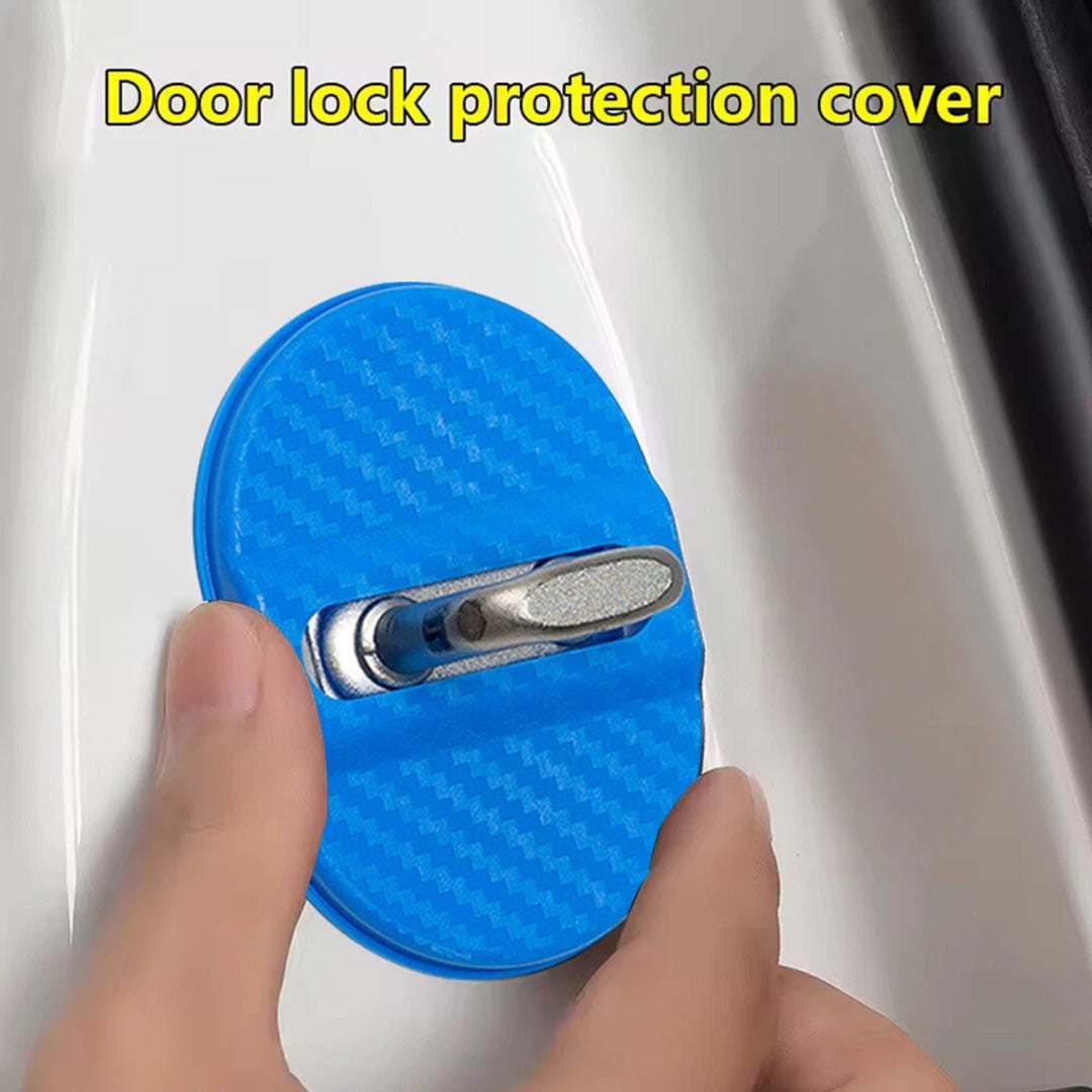 4 Pcs Set Blue Car Door Lock Protection Cover Anti Rust (Blue)