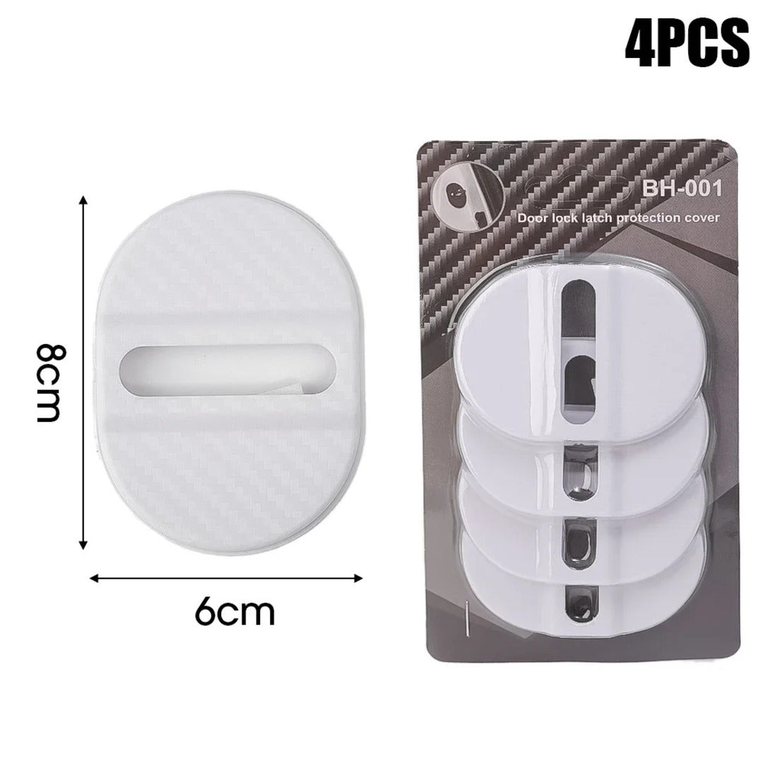 4 Pcs Set Blue Car Door Lock Protection Cover Anti Rust (White)