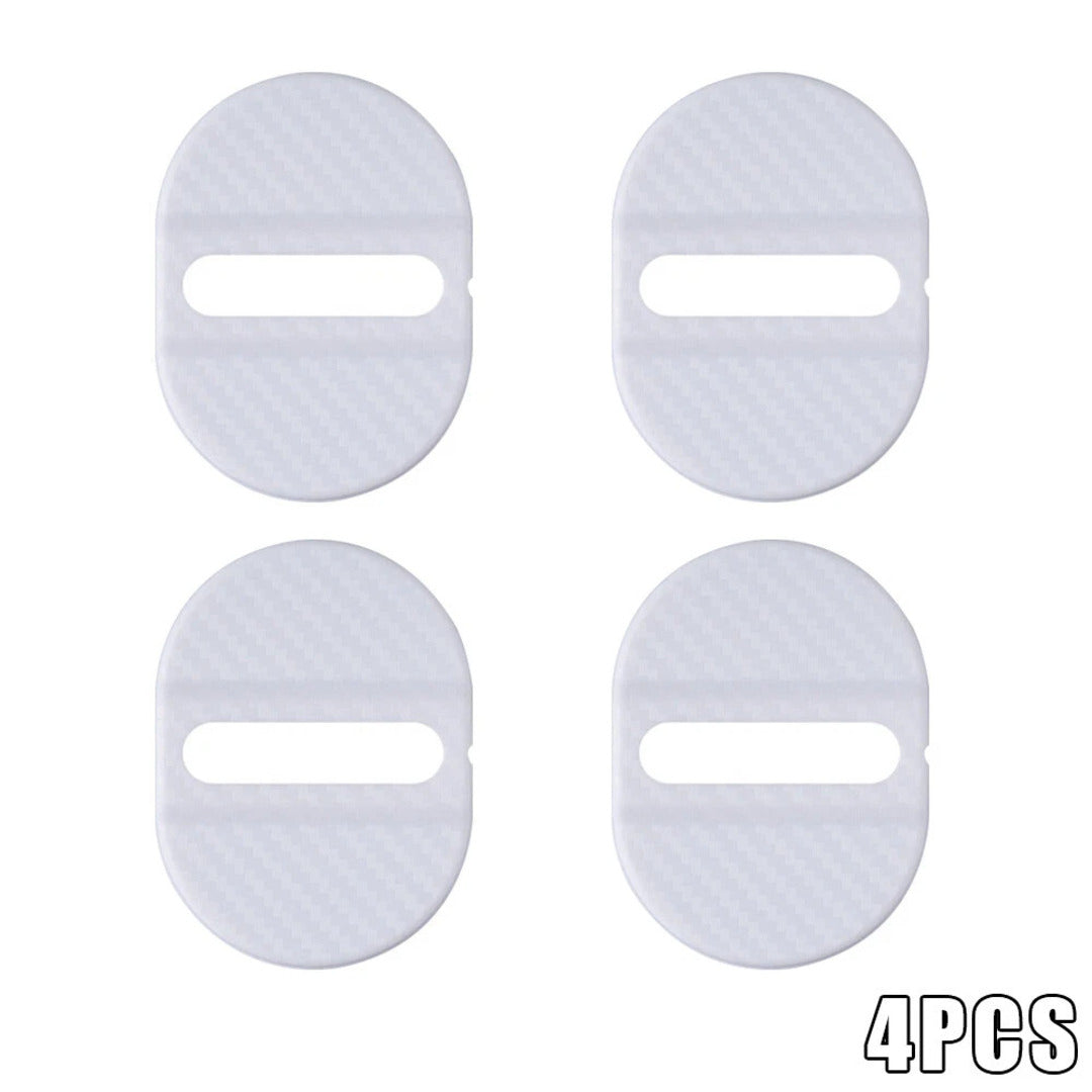 4 Pcs Set Blue Car Door Lock Protection Cover Anti Rust (White)