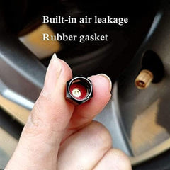 4 Pcs Set Universal Aluminum Spike Nut Style Multi Color Tire Valve Stem Caps