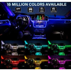 Universal Car 5 Pcs Ambient Light Car Interior Decoration Multi Colour Light For Car With APP Control