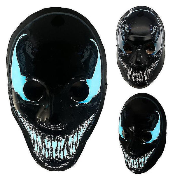 Universal Venom Style Neon Halloween Mask, Led Purge Mask 3 Lighting Modes For Costplay 1 Pc