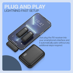 2-in-1 Wireless Microphone Noise Reduction Mic with Charging Case For Video Recording In Premium Quality