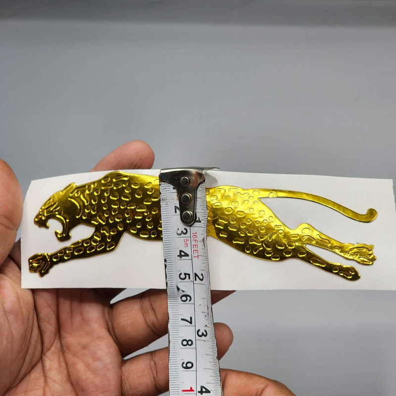 Jaguar Golden Metal PATRI Sticker & Decal 1 Pc For Bike Car Jeep
