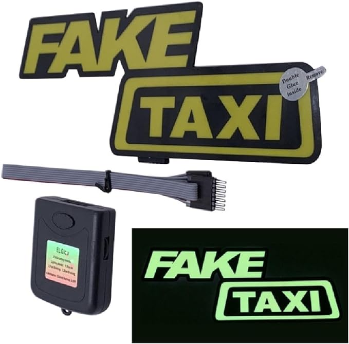 TAXI LED Car Window Sticker Windshield Electric Safety Decal Decoration Sticker Auto 1 Pc