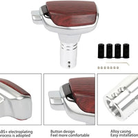 Universal Wooden Touch Shift Gear Knob Car Shifter Lever Most Manual Automotive Vehicles(Brown)