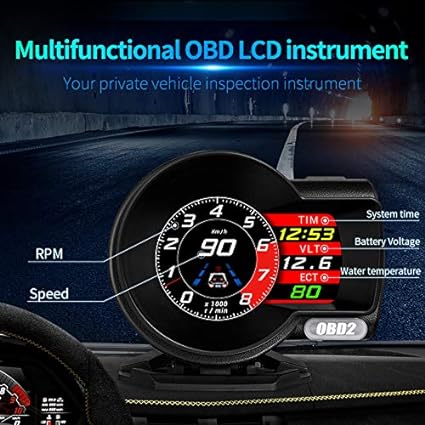 Universal F8 OBD2+GPS HUD Gauge Car Digital Head Up Display Speedometer Turbo RPM Alarm 1 Pc