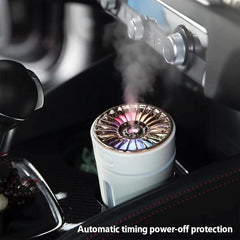 Wireless Air Humidifier Colorful lights Purifier 800mAh Rechargeable Cool Mist Maker For Car, Offices, And Home(White)