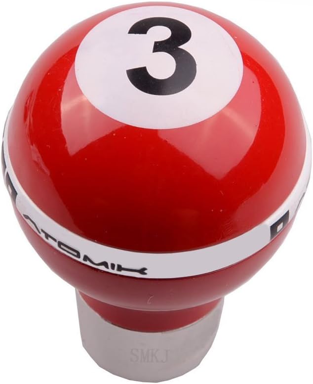 Universal Red 3 Ball Billiard Style Shift Gear Knob Car Shifter Lever Most Manual Automotive Vehicles