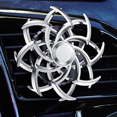 Universal Car Ac Went Decoration Piece Spiral Wings Style 1 Pc Silver