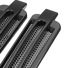 Universal Black Side Vent Air Intake Flow Cover Car Exterior Decoration 2 Pcs Set
