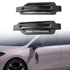 Universal Black Side Vent Air Intake Flow Cover Car Exterior Decoration 2 Pcs Set