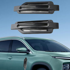 Universal Black Side Vent Air Intake Flow Cover Car Exterior Decoration 2 Pcs Set