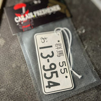13-945 Number Plate Style Car Air Freshener Hanging Perfume Rear View Mirror Decor For Car 1 Pc