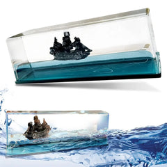 Universal Floating Pirates Cruise Ship In Fluid Liquid Unsinkable Boat Car Dashboard Decoration 1 Pc