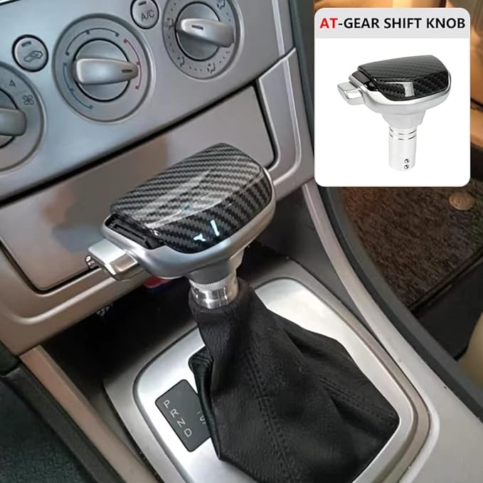Universal Carbon Fiber Shift Gear Knob Car Shifter Lever Most Manual Automotive Vehicles(Black )