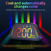 Universal G23 GPS Speedometer HUD Gauge Car Digital Head Up Display Speedometer Campass Clock Distance Meature Functions 1 Pc