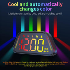 Universal G23 GPS HUD Gauge Car Digital Head Up Display Speedometer Campass Clock Distance Meature Functions 1 Pc