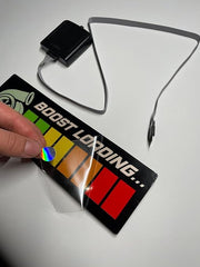 BOOST LOADING LED Car Window Sticker Windshield Electric Safety Decal Decoration Sticker Auto 1 Pc