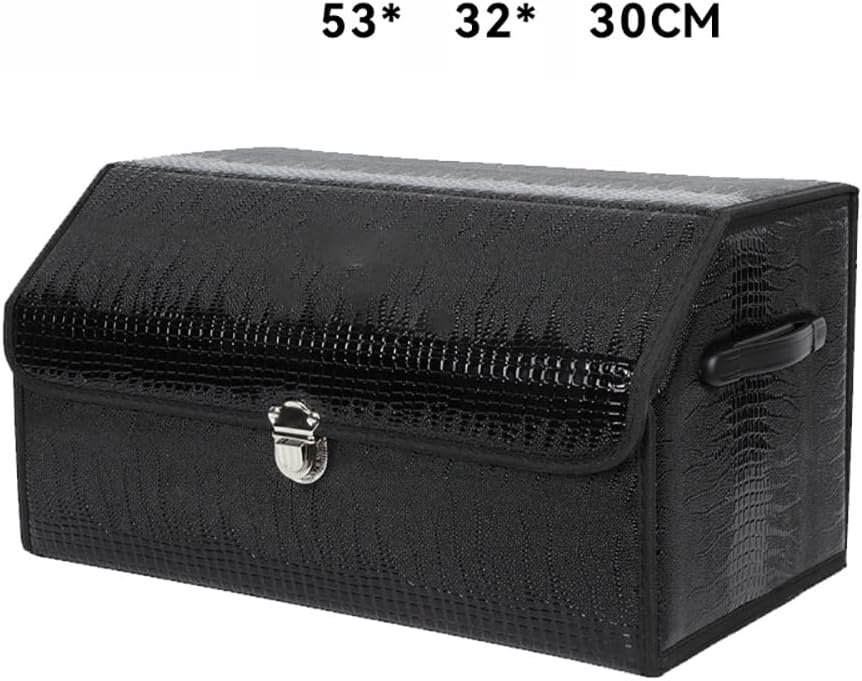 Universal Interior Car Trunk Storage Box Luxury Crocodile Pattern Folding Car Organizer Box 1 Pc