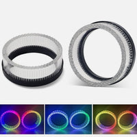 Universal Angel Eye Crystal Ring 2.5 Inch APP Control RGB LED for Car Headlight In Premium Quality 2 Pcs Set