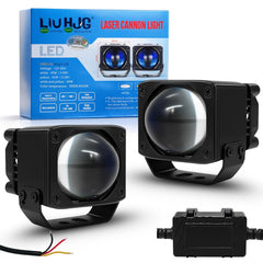 2 Pcs Set Universal HJG WD04 Model Ultra Bright 90W Led Mini Laser Cannon Fog Light
