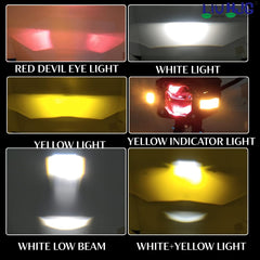 1 Pc HJG Raptor Series J76 Fog Light Dual cut Lens 120W Orange Hazard DRL Fog light Ultra Wide Dual Colour Fog Light