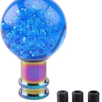 Universal Acrylic Round Ball Style Gear Shift Knob Manual Transmission Shifter Lever Stick(Blue)