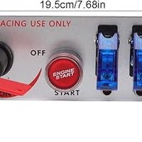 Universal LED Toggle Switch Panel 5in1 Multifunctional Ignition Switch Panel LED Indicator Light for Car And Jeep(Blue)