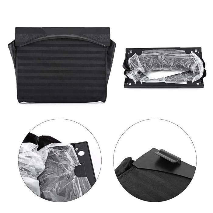 Universal Car Bin Foldable Car Back Seat Rubbish Hanging Bag Trash Holder Garbage Organizer For Car 1 Pc