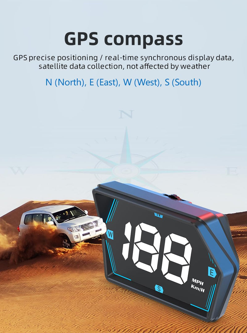 Universal G20 OBD2+GPS HUD Gauge Car Digital Head Up Display Speedometer Turbo RPM Alarm 1 Pc