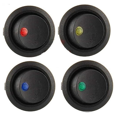 Universal 12V Auto Dot Light 2.4 cm Car Auto Boat Round on/Off Toggle Switch 1 Pc