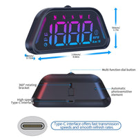 Universal G23 GPS Speedometer HUD Gauge Car Digital Head Up Display Speedometer Campass Clock Distance Meature Functions 1 Pc