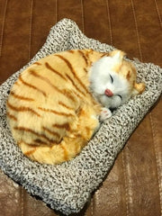 1 Pc Universal Dashboard Car Sleeping Cat On Carpet Sillicone (Brown)
